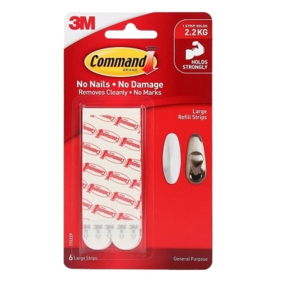 3M - 3M - COMMAND LARGE WHITE REPLACEMENT STRIPS (17023)