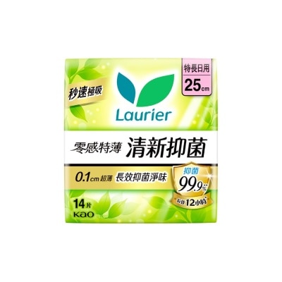 樂而雅 - 樂而雅零感特薄清新抑菌特長日用25CM 14片裝