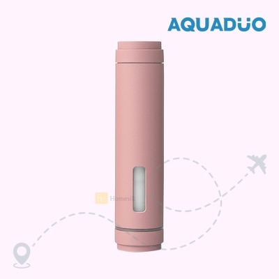 AQUADUO - 玫瑰粉 旅行用雙層過濾花灑棒 (連除雜質及維他命濾芯) TRA-ROSE (商家直送-5個工作天內送到府上；滿$500免運)