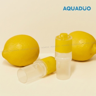 AQUADUO - Travel Stick Showerhead Vitamin Filter - Lemon (2PCS) TRAVITA-LE (SUPPLIER DELIVERY-5 WORKING DAYS; FREE DELIVERY UPON $500)
