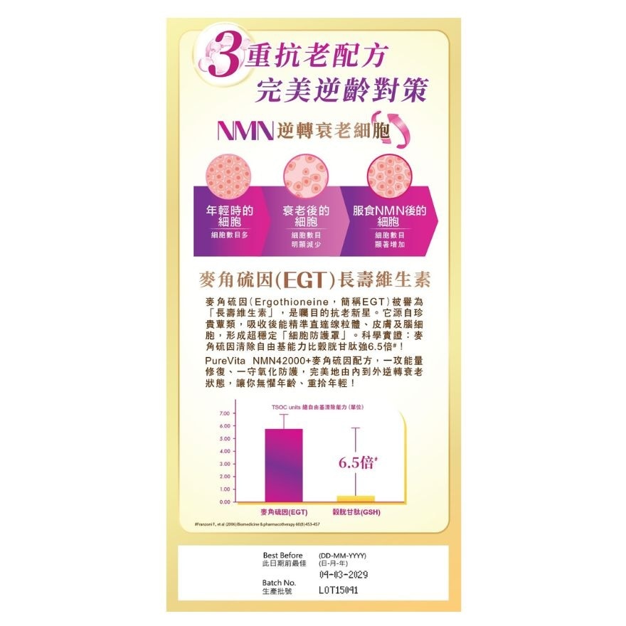 纯之益 NMN +EGT尊贵版42000