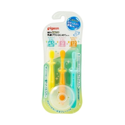 PIGEON - Baby Training Toothbrush Set(LV1-3)