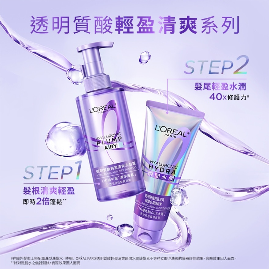 透明質酸輕盈清爽瞬間水潤護髮素 200毫升​ image