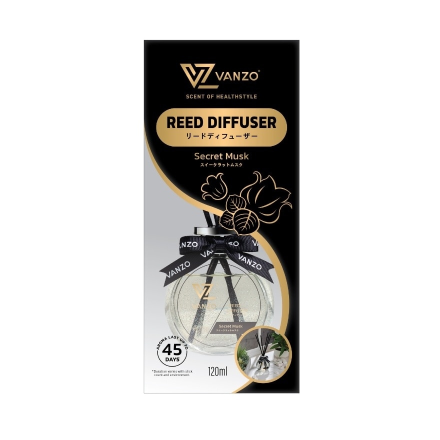 VANZO REED DIFFUSER – SECRET MUSK 120ML image