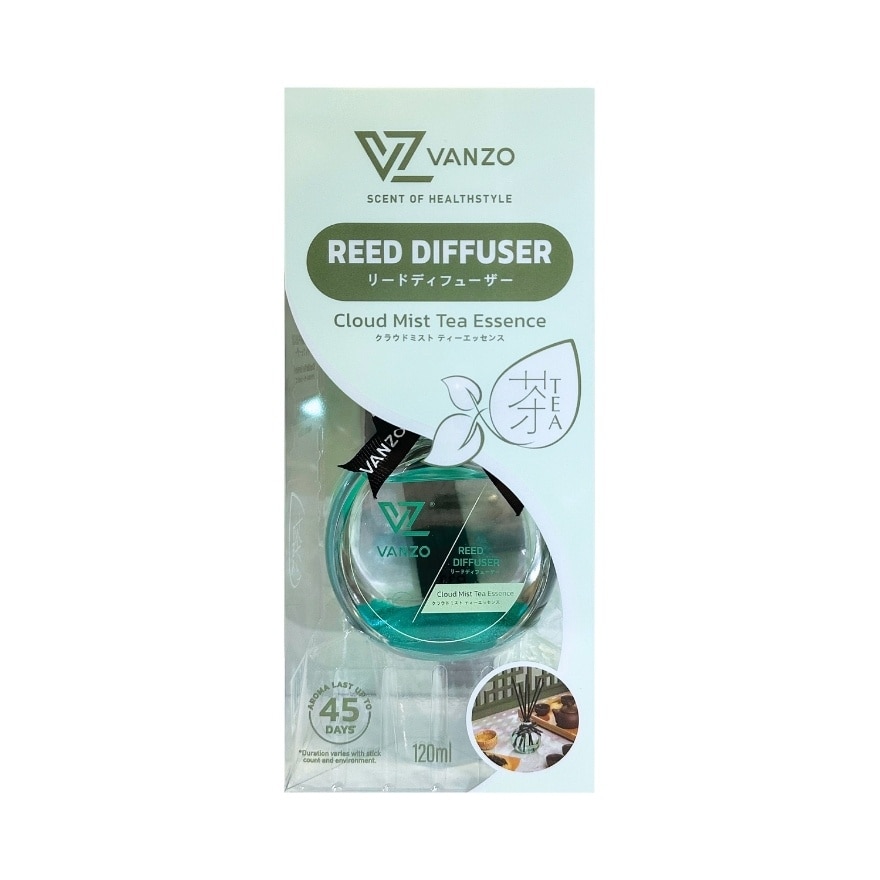 VANZO REED DIFFUSER – CLOUD MIST TEA ESSENCE 120ML image