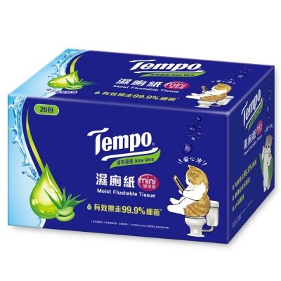 TEMPO Tempo - Moist Flushable Tissue (Aloe Vera) Mini Pack- EC 20 Packs  (random pack) | Papers | Watsons Hong Kong