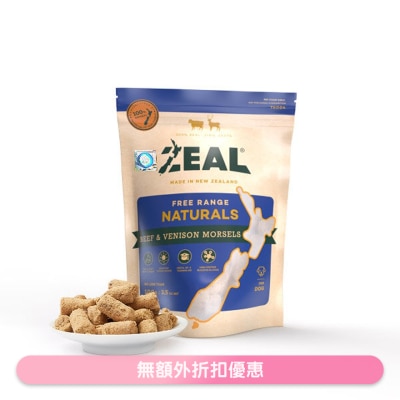 ZEAL - 纽西兰无榖物冷冻脱水牛+鹿纯肉 (猫狗小食) 100g - Zeal