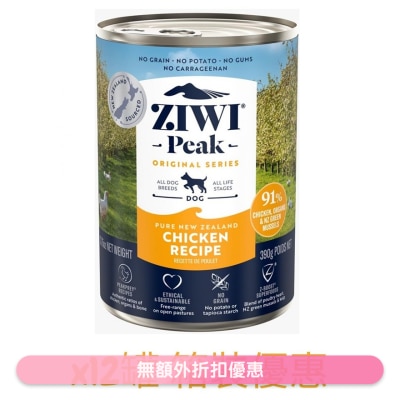 ZIWI - [箱裝優惠] 鮮肉狗罐頭 - 放養雞配方 (390g/13.75oz x12) - Ziwipeak