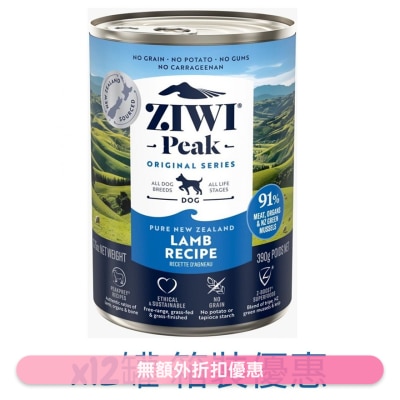 ZIWI - [箱裝優惠] 鮮肉狗罐頭 - 羊肉配方 (390g/13.75oz x12) - Ziwipeak