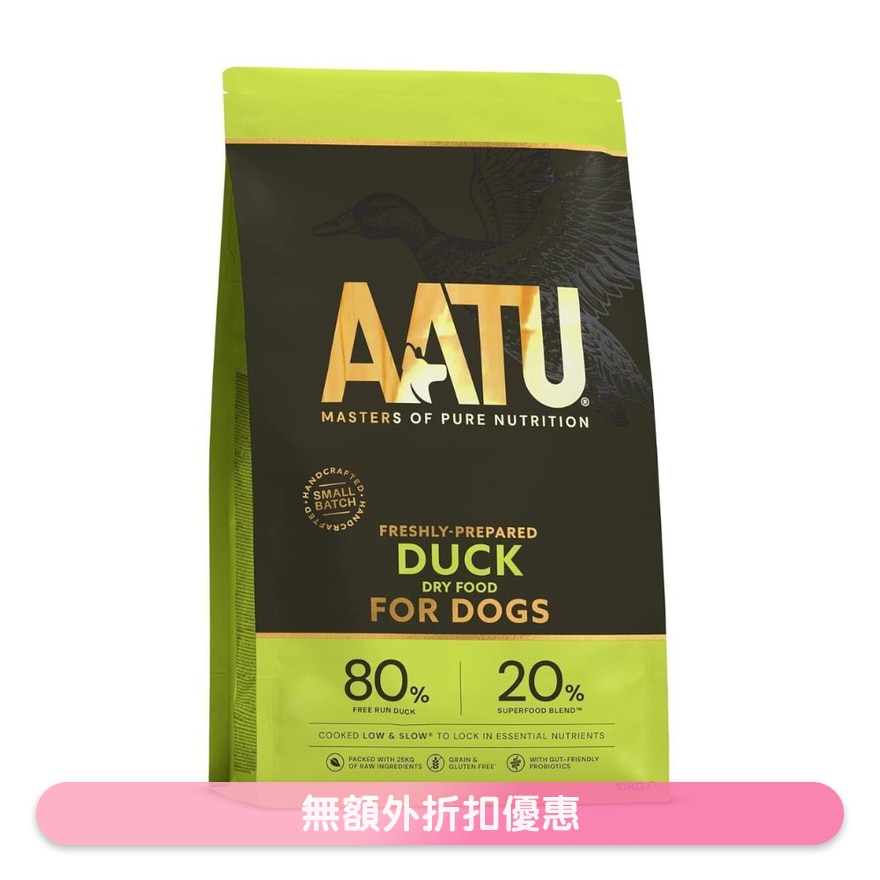 80/20 自然放養鴨肉防敏天然全犬糧 (10kg) - AATU