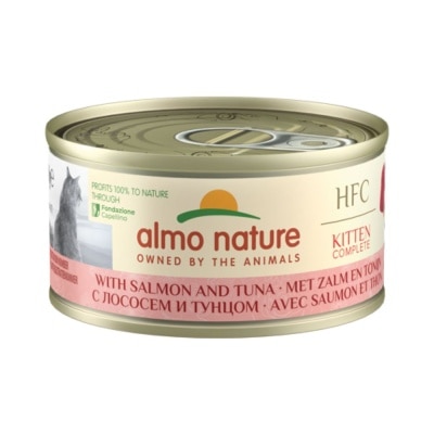 ALMO NATURE - 三文魚+吞拿魚 HFC Complete 幼貓罐頭 (70g) 127942