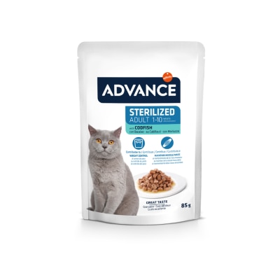 ADVANCE PET FOOD - AC CAT STERILIZED ADULT WET POUCH - CODFISH (85g) 564487 image