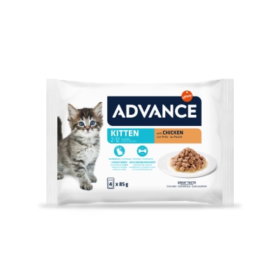 ADVANCE PET FOOD - 日常幼猫湿粮 – 鸡肉 (85g X 4 包) 564494