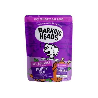 BARKING HEADS - Puppy Days Specially Formulated Complete Puppy Wet Food (300g)- BARKING HEADS