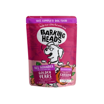 BARKING HEADS - Golden Years specially formulated For Older Wiser Dog Wet Food (300g)- BARKING HEADS