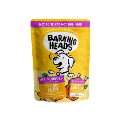 BARKING HEADS - Fat Dog Slim Specially Formulated Complete Dog Wet Food (300g)- BARKING HEADS