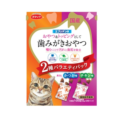 SMACK - Teeth Cleaning and Antibacterial Snacks - Bonito; Chicken Flavor 100G (5g x20) 024536