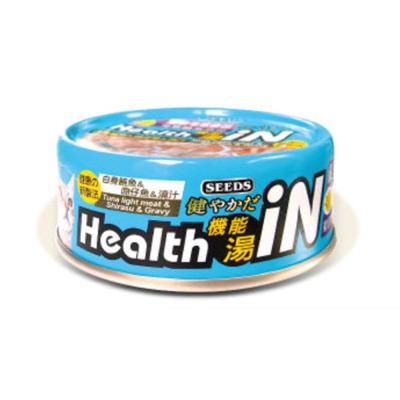 SEEDS - [Health iN] 白身鲔鱼+吻仔鱼+果寡糖 (80g) 猫罐头 822066