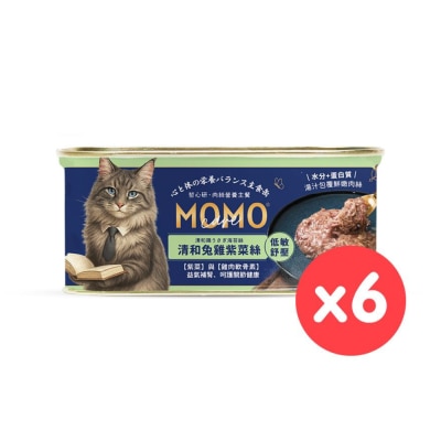 MOMOCARE [6罐]萌寵守護・哲心研 清和兔雞紫菜絲 肉絲｜主餐罐 (110g X6) 18803